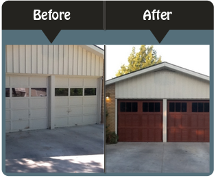 garage door before and after